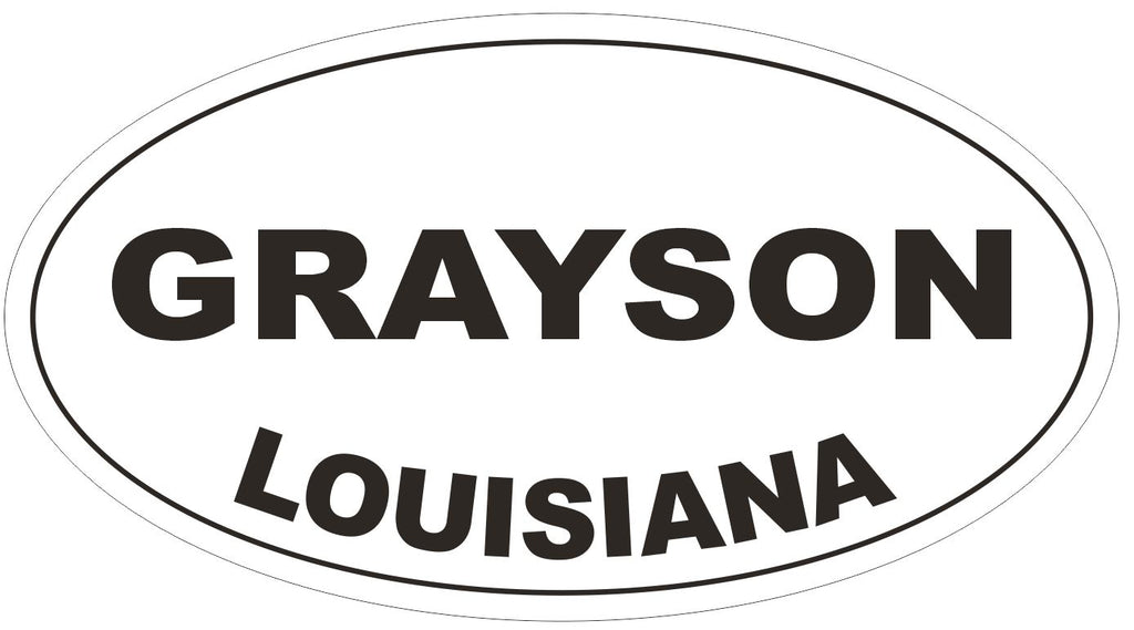 Grayson Louisiana Oval Bumper Sticker or Helmet Sticker D3931