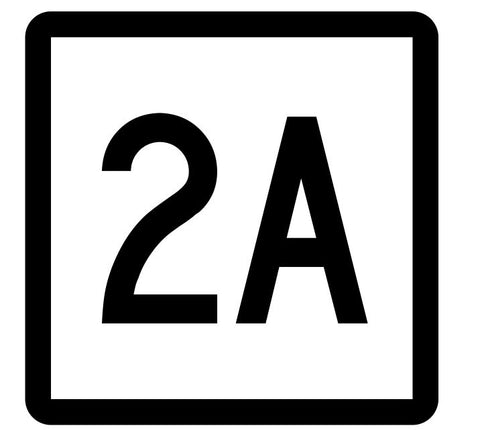 Connecticut State Highway 2A Sticker Decal R5053 Highway Route Sign