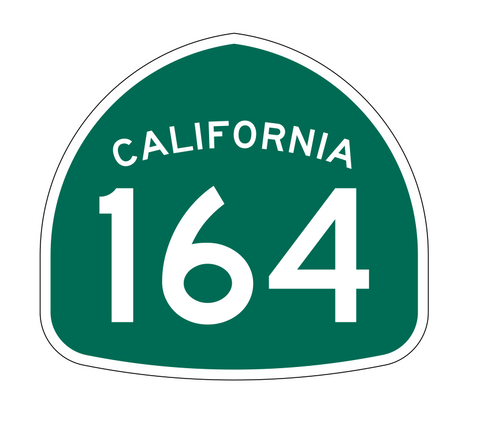 California State Route 164 Sticker Decal R1234 Highway Sign - Winter Park Products