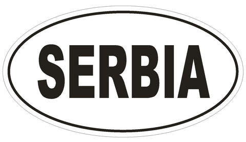 SERBIA Oval Bumper Sticker or Helmet Sticker D2164 Euro Oval Country Code - Winter Park Products