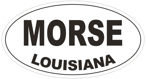 Morse Louisiana Oval Bumper Sticker or Helmet Sticker D3856