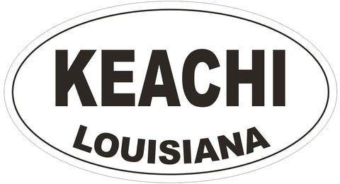 Keachi Louisiana Oval Bumper Sticker or Helmet Sticker D3841