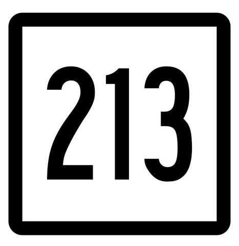 Connecticut State Route 213 Sticker Decal R5216 Highway Route Sign