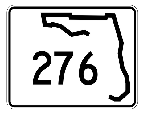 Florida State Road 276 Sticker Decal R1520 Highway Sign - Winter Park Products