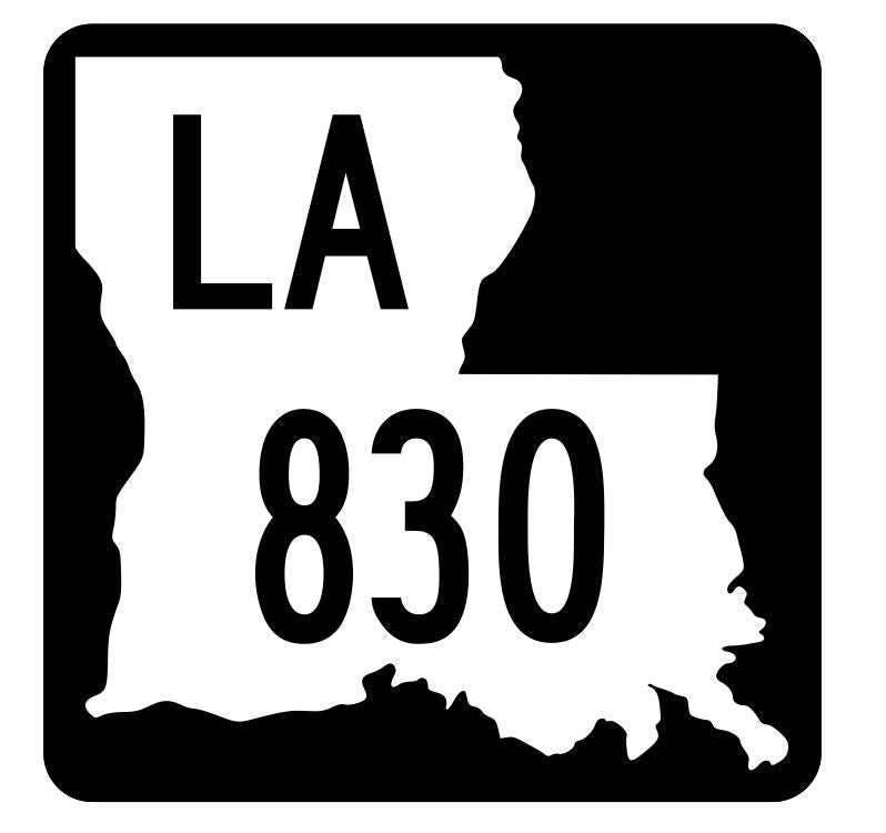 Louisiana State Highway 830 Sticker Decal R6129 Highway Route Sign