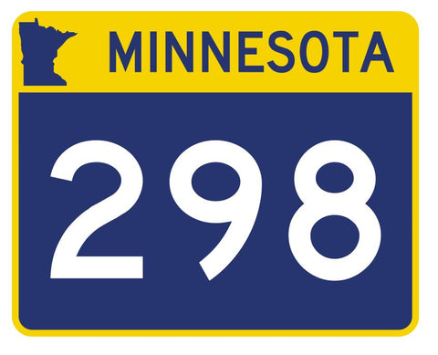 Minnesota State Highway 298 Sticker Decal R5032 Highway Route sign