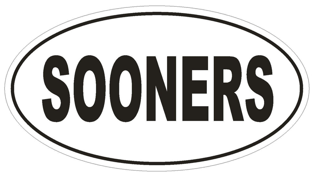 OKLAHOMA SOONERS Oval Bumper Sticker or Helmet Sticker D1991 Euro Oval - Winter Park Products
