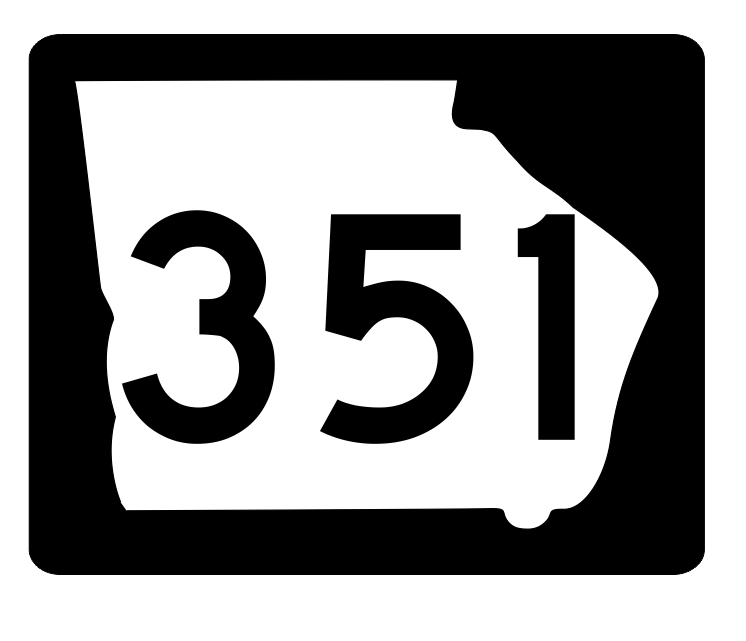 Georgia State Route 351 Sticker R4014 Highway Sign Road Sign Decal