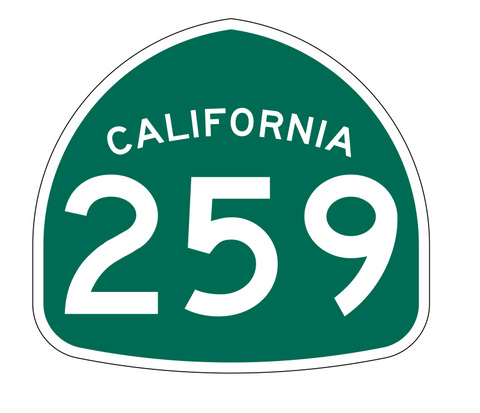 California State Route 259 Sticker Decal R1309 Highway Sign - Winter Park Products