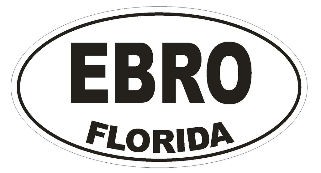 Ebro Florida Oval Bumper Sticker or Helmet Sticker D1318 Euro Oval - Winter Park Products
