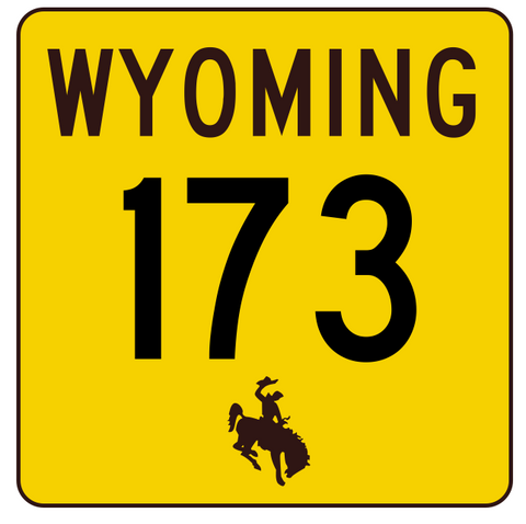 Wyoming Highway 173 Sticker R3447 Highway Sign
