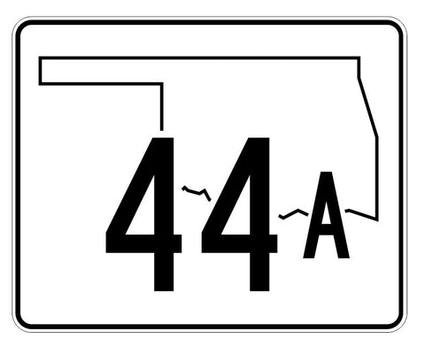 Oklahoma State Highway 44A Sticker Decal R5604 Highway Route Sign