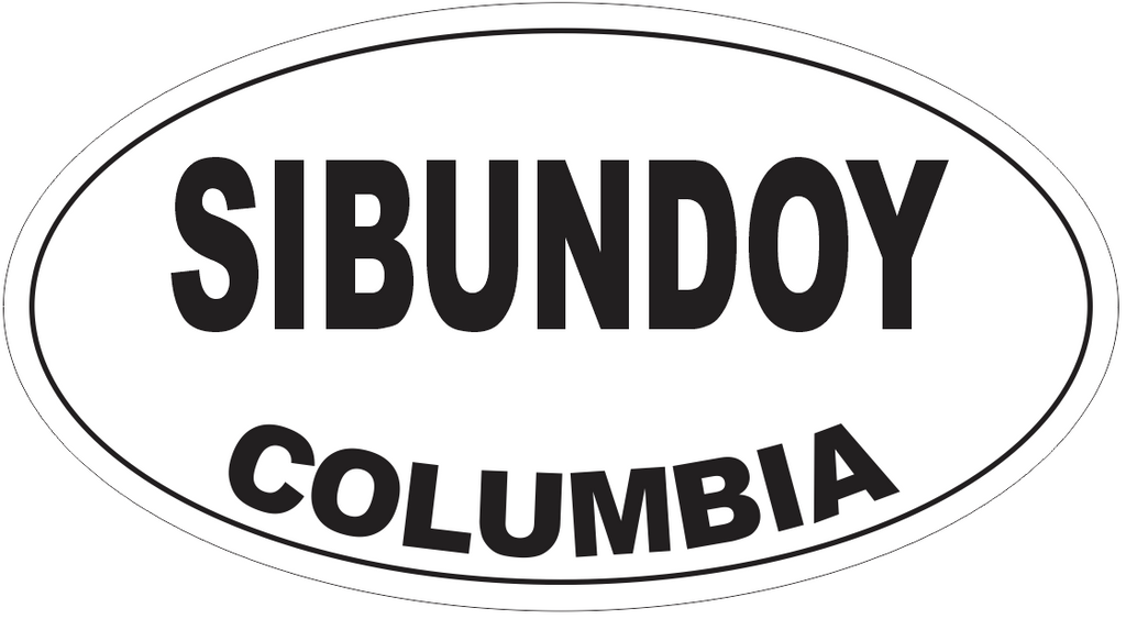 Sibundoy Columbia Oval Bumper Sticker or Helmet Sticker D4636