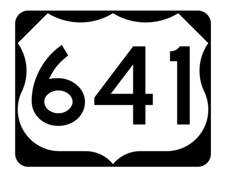 US Route 641 Sticker R2212 Highway Sign Road Sign - Winter Park Products