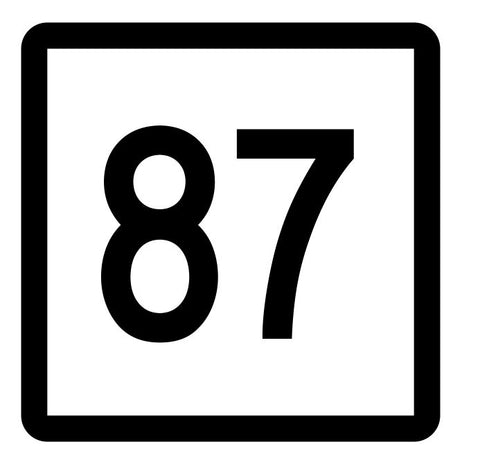 Connecticut State Highway 87 Sticker Decal R5114 Highway Route Sign