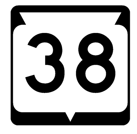 Wisconsin Highway 38 Sticker Decal R1063 Highway Sign Road Sign - Winter Park Products