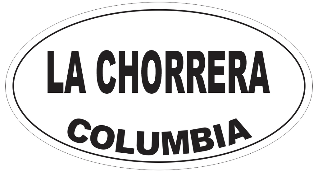 La Chorrera Columbia Oval Bumper Sticker or Helmet Sticker D4935