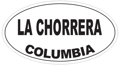 La Chorrera Columbia Oval Bumper Sticker or Helmet Sticker D4935