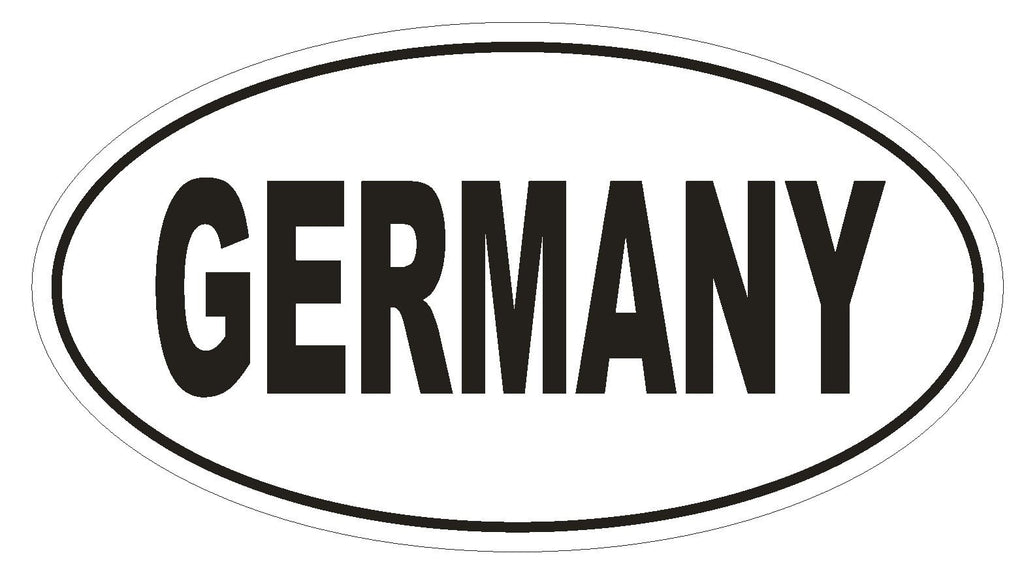 GERMANY Oval Bumper Sticker or Helmet Sticker D2142 Country Euro oval - Winter Park Products