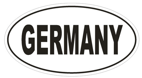 GERMANY Oval Bumper Sticker or Helmet Sticker D2142 Country Euro oval - Winter Park Products