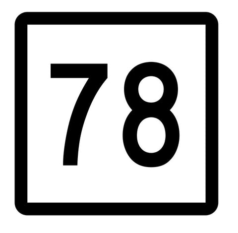 Connecticut State Highway 78 Sticker Decal R5107 Highway Route Sign