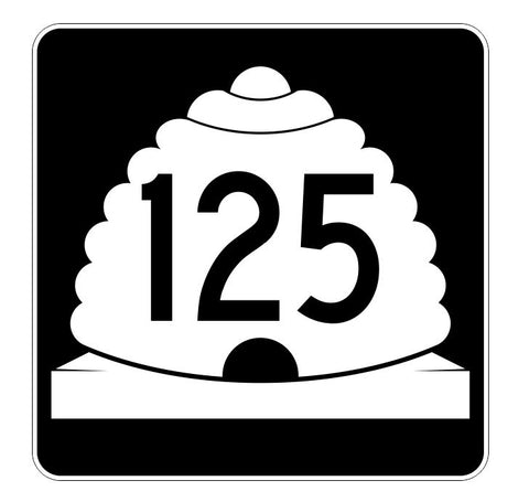 Utah State Highway 125 Sticker Decal R5450 Highway Route Sign