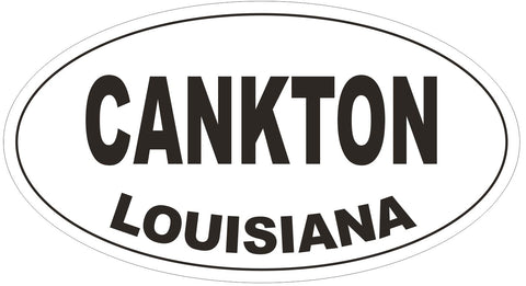 Cankton Louisiana Oval Bumper Sticker or Helmet Sticker D3795