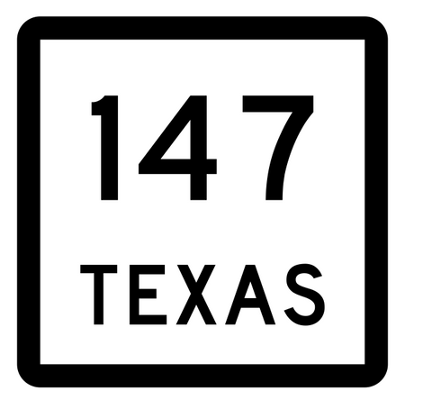 Texas State Highway 147 Sticker Decal R2446 Highway Sign - Winter Park Products