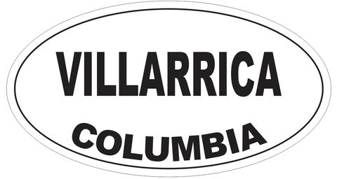 Villarrica Columbia Oval Bumper Sticker or Helmet Sticker D4922