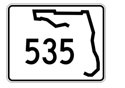 Florida State Road 535 Sticker Decal R1606 Highway Sign - Winter Park Products
