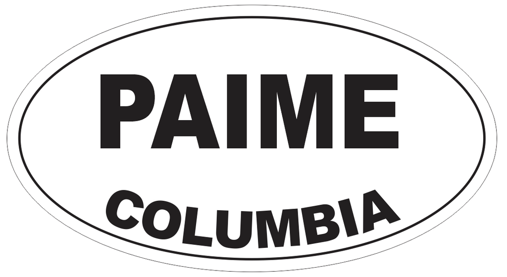 Paime Columbia Oval Bumper Sticker or Helmet Sticker D4481