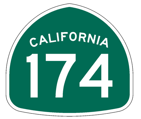 California State Route 174 Sticker Decal R1016 Highway Sign Road Sign - Winter Park Products