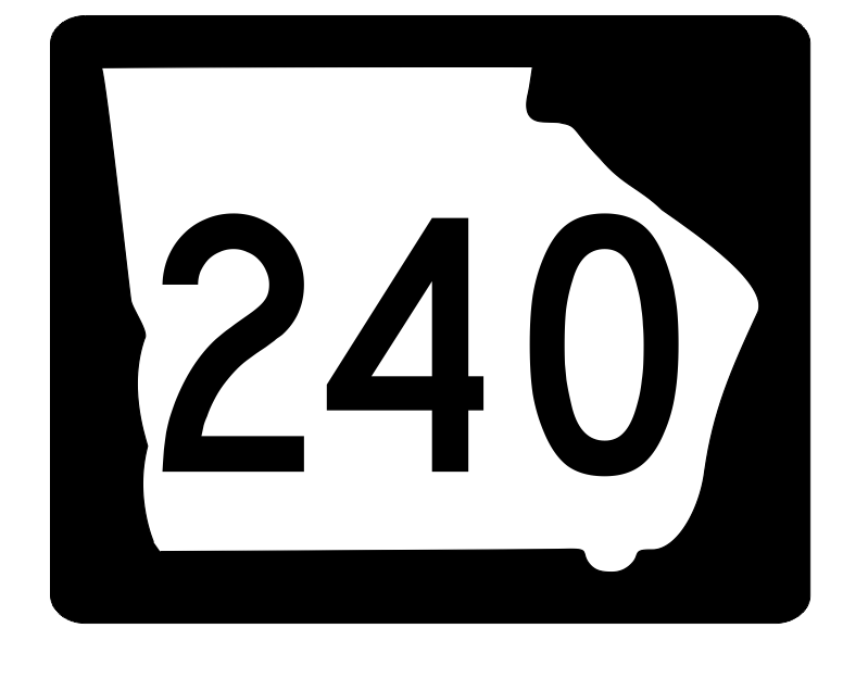 Georgia State Route 240 Sticker R3906 Highway Sign