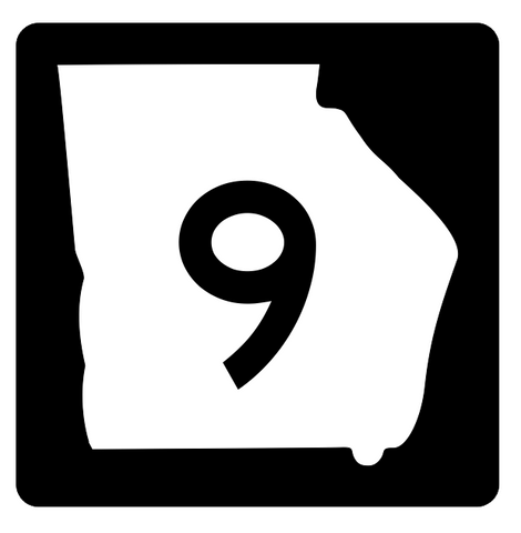 Georgia State Route 9 Sticker R3559 Highway Sign