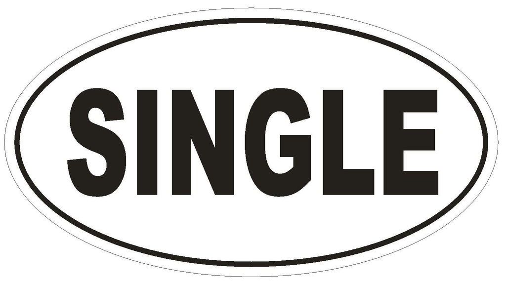 SINGLE Oval Bumper Sticker or Helmet Sticker D1816 Euro Oval - Winter Park Products