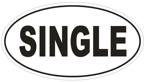 SINGLE Oval Bumper Sticker or Helmet Sticker D1816 Euro Oval - Winter Park Products