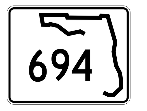 Florida State Road 694 Sticker Decal R1672 Highway Sign - Winter Park Products