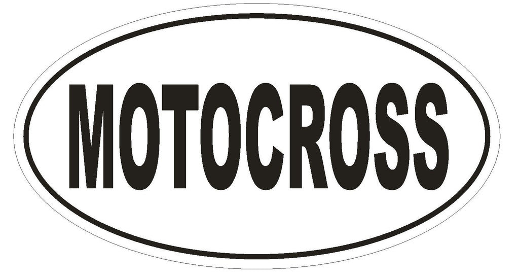 MOTOCROSS Oval Bumper Sticker or Helmet Sticker D1942 Euro Oval - Winter Park Products