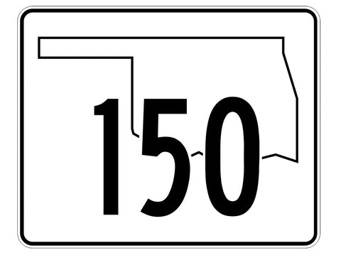 Oklahoma State Highway 150 Sticker Decal R5711 Highway Route Sign