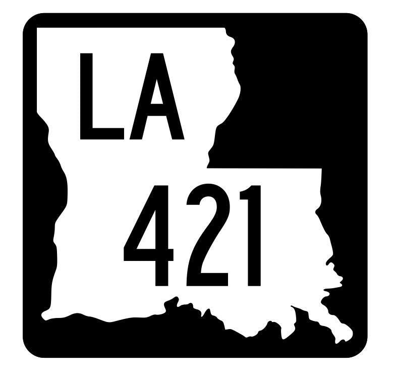 Louisiana State Highway 421 Sticker Decal R5952 Highway Route Sign