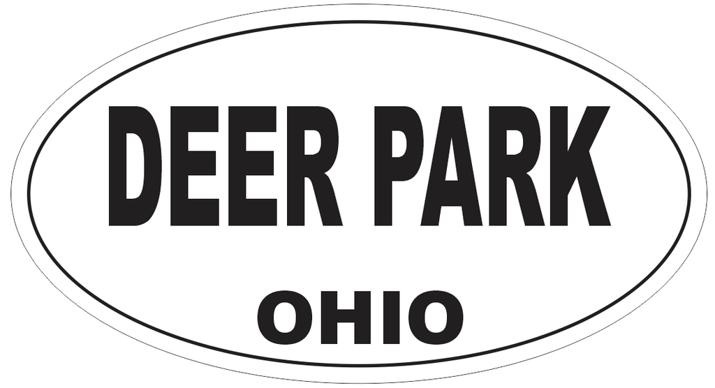 Deer Park Ohio Oval Bumper Sticker or Helmet Sticker D6074