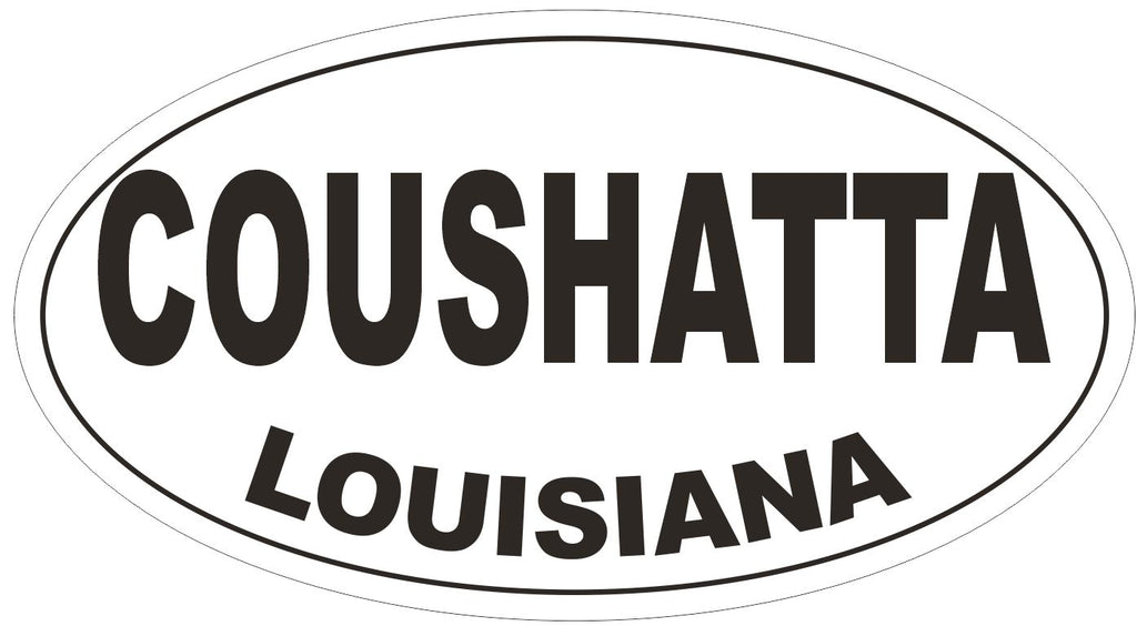 Coushatta Louisiana Oval Bumper Sticker or Helmet Sticker D3808