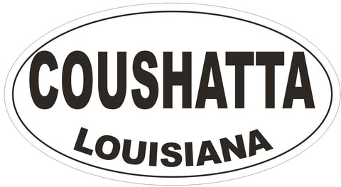 Coushatta Louisiana Oval Bumper Sticker or Helmet Sticker D3808