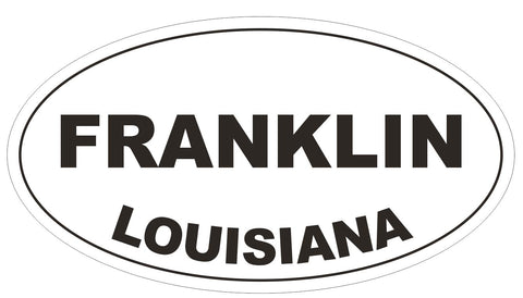 Franklin Louisiana Oval Bumper Sticker or Helmet Sticker D3920
