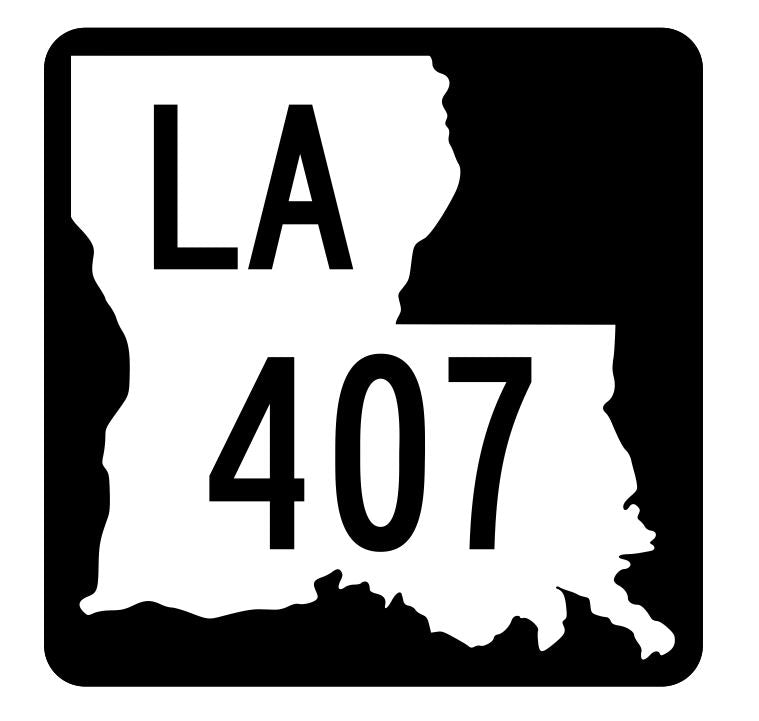 Louisiana State Highway 407 Sticker Decal R5938 Highway Route Sign
