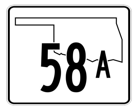Oklahoma State Highway 58A Sticker Decal R5622 Highway Route Sign