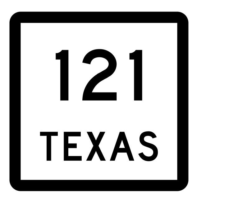 Texas State Highway 121 Sticker Decal R2422 Highway Sign - Winter Park Products