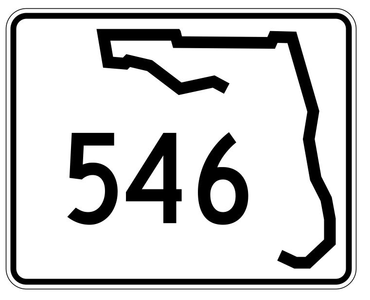 Florida State Road 546 Sticker Decal R1612 Highway Sign - Winter Park Products