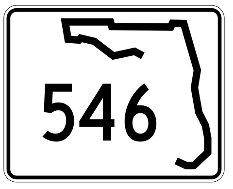 Florida State Road 546 Sticker Decal R1612 Highway Sign - Winter Park Products