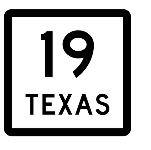 Texas State Highway 19 Sticker Decal R2273 Highway Sign - Winter Park Products